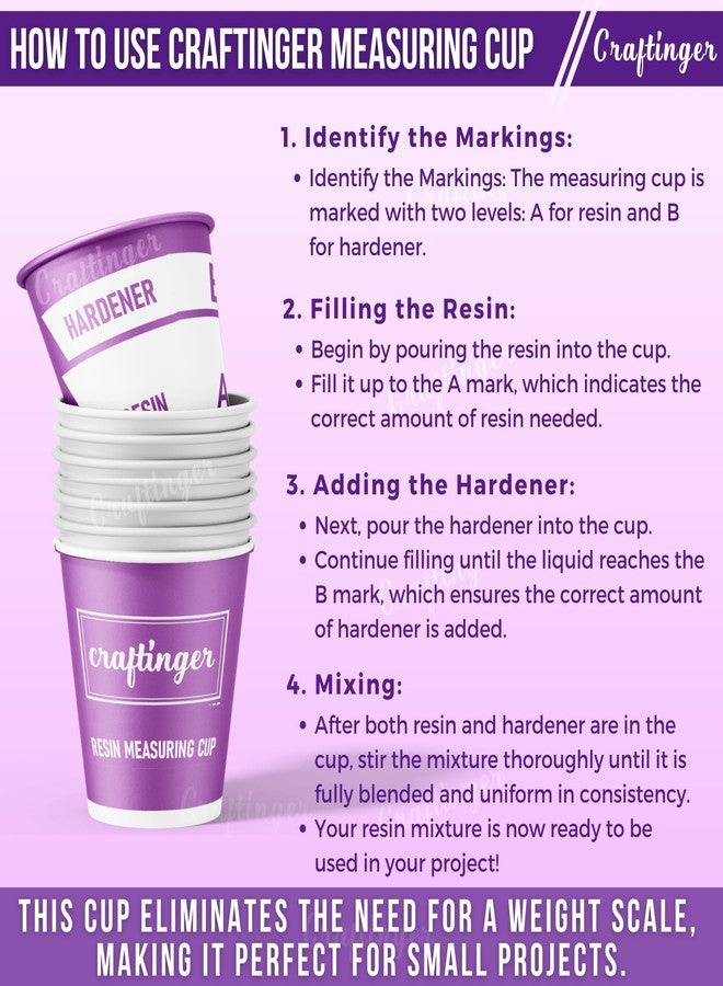 Craftinger Cryastal Clear All In One Epoxy Resin 3:1 Mixing Ratio For Resin Art (600 Gm) - Image 3